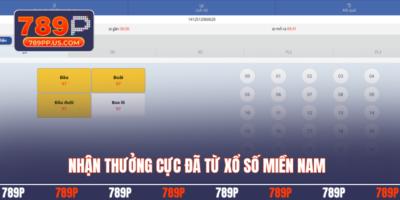 Nhận thưởng cực đã từ xổ số miền Nam